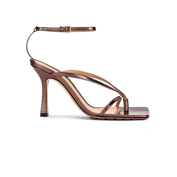 Bottega Veneta Shoes - Bottega Veneta - Metallic Brown Sandal - Ankle Strap
